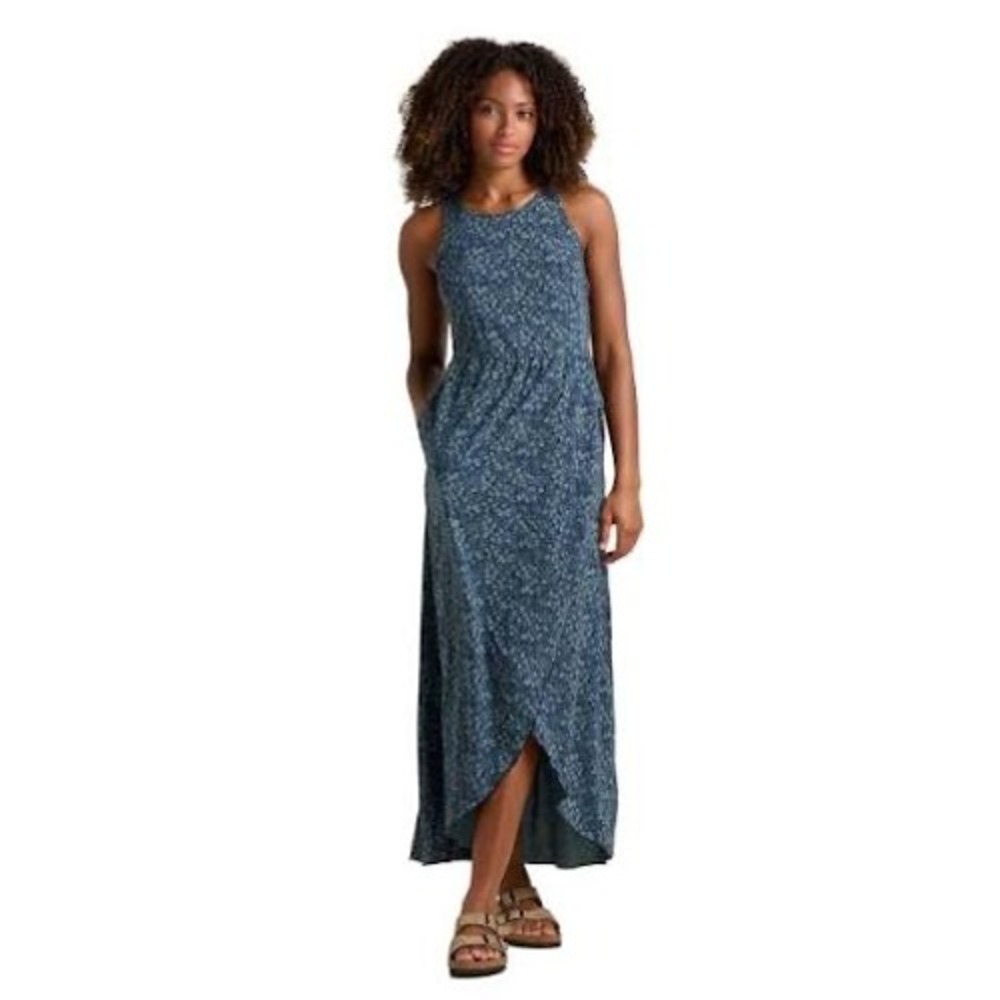 Toad&Co Sunkissed Maxi Dress Ink Print Small New With Tags